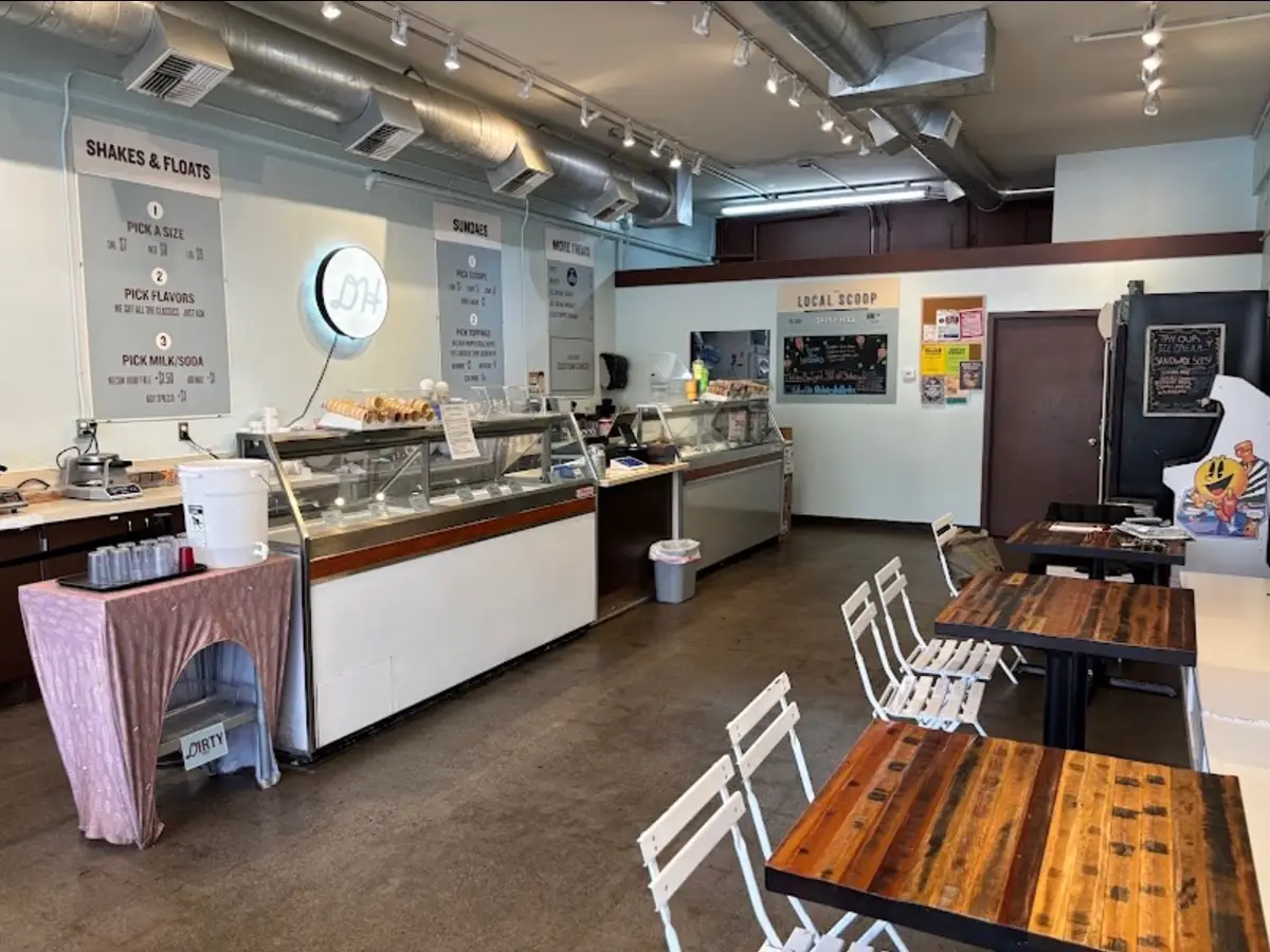 Interior of Dairy Hill Ice Cream Hillsdale location